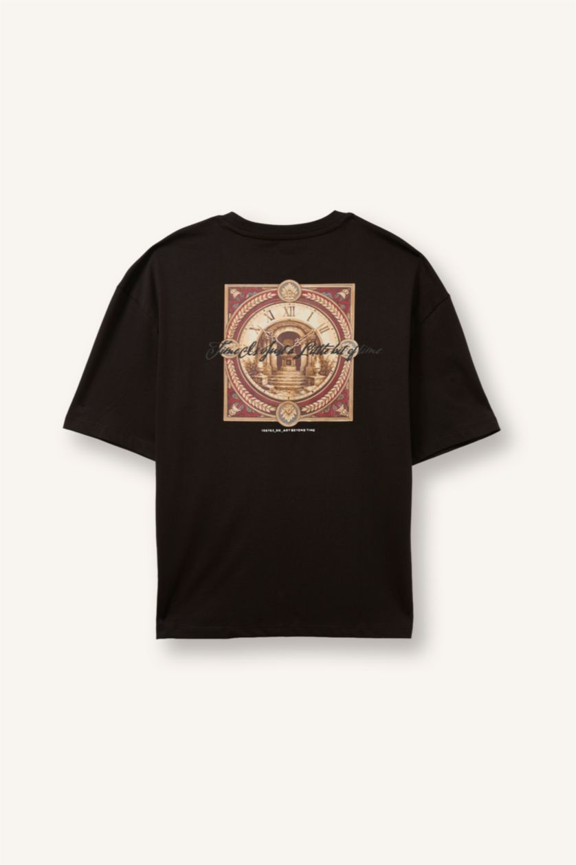 Men Brown Boxy Fit Short Sleeve T-Shirt