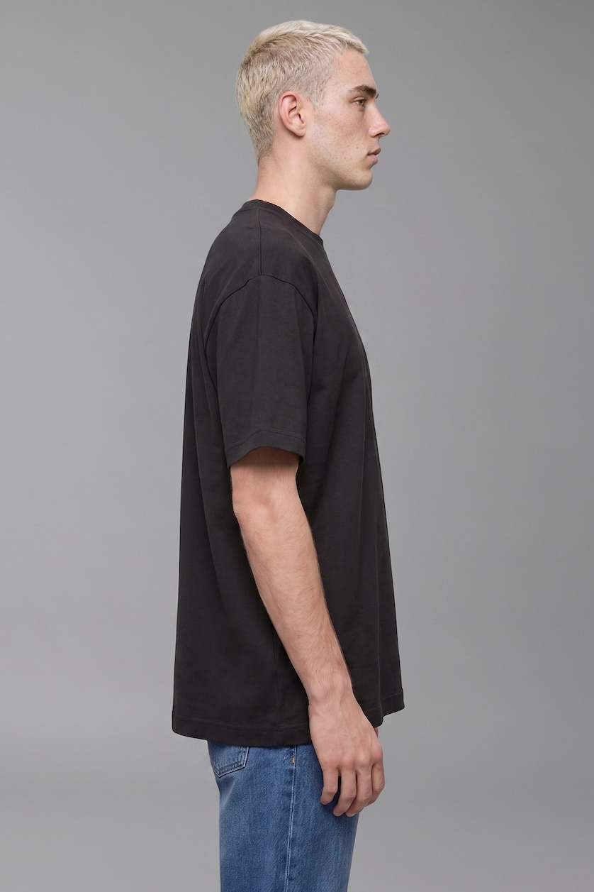 MAN NAVY 100% Cotton Boxy Fit Printed Short Sleeve T-Shirt