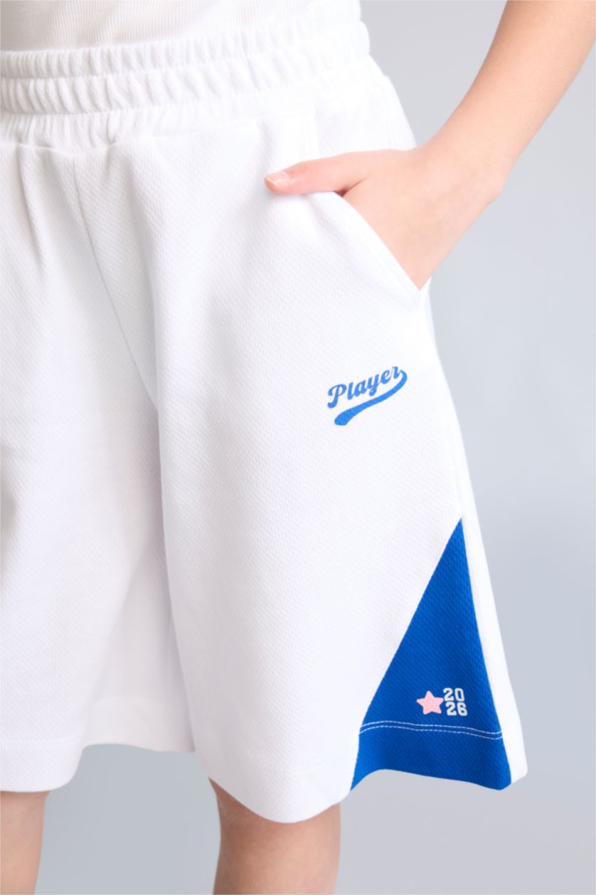 Girls & Teens White Girl Elastic Waist White Shorts