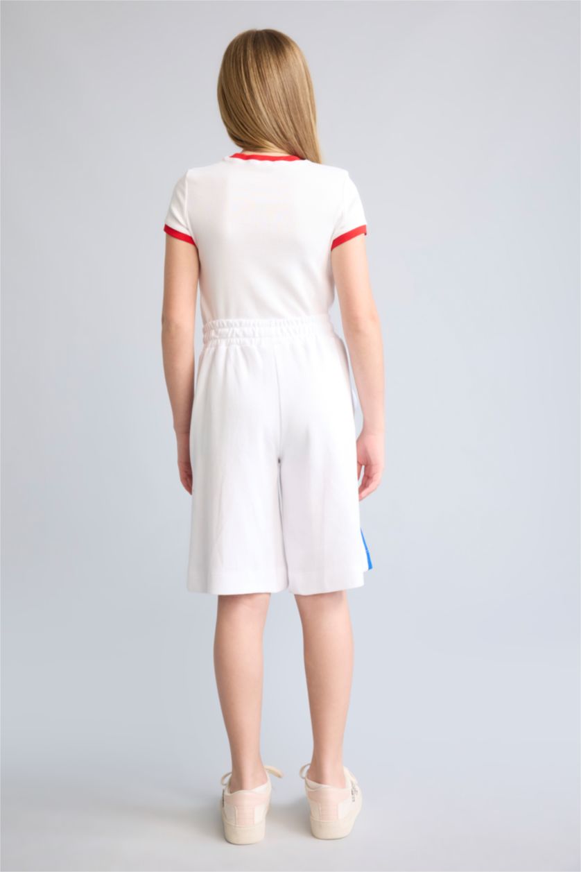 Girls & Teens White Girl Elastic Waist White Shorts