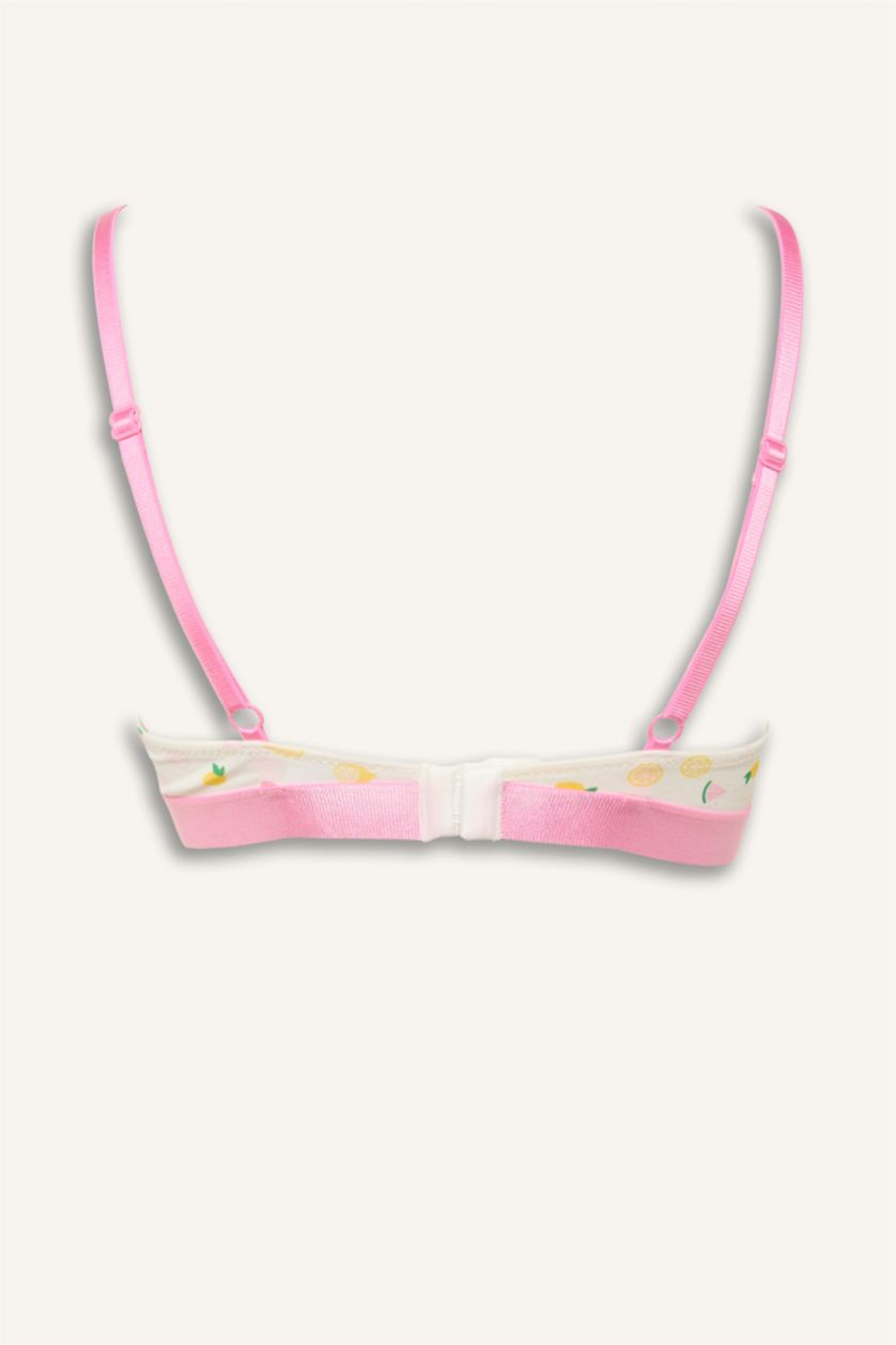 Kadın Kırık Beyaz Meyve Desenli Kaplı Pedli