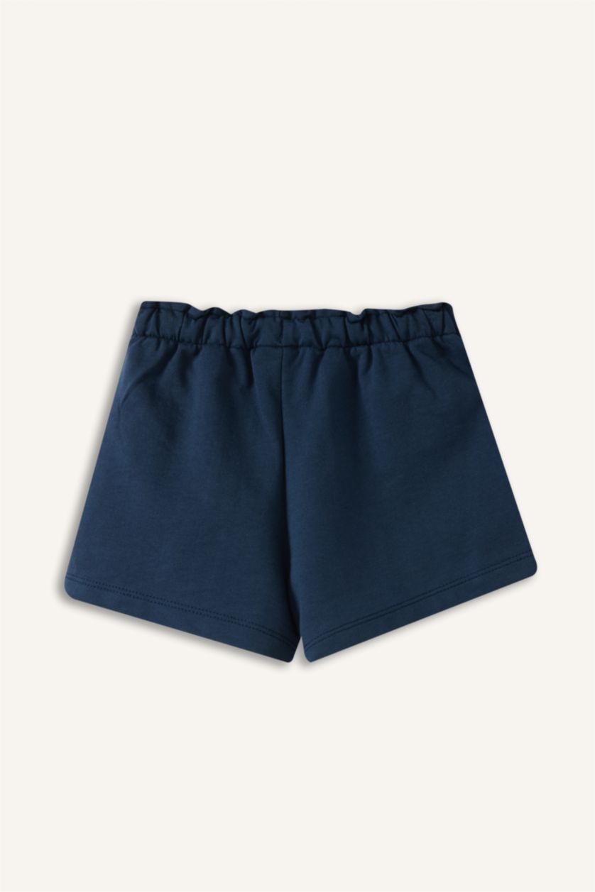 Kız Bebek Lacivert Penye Şort Kız Bebek