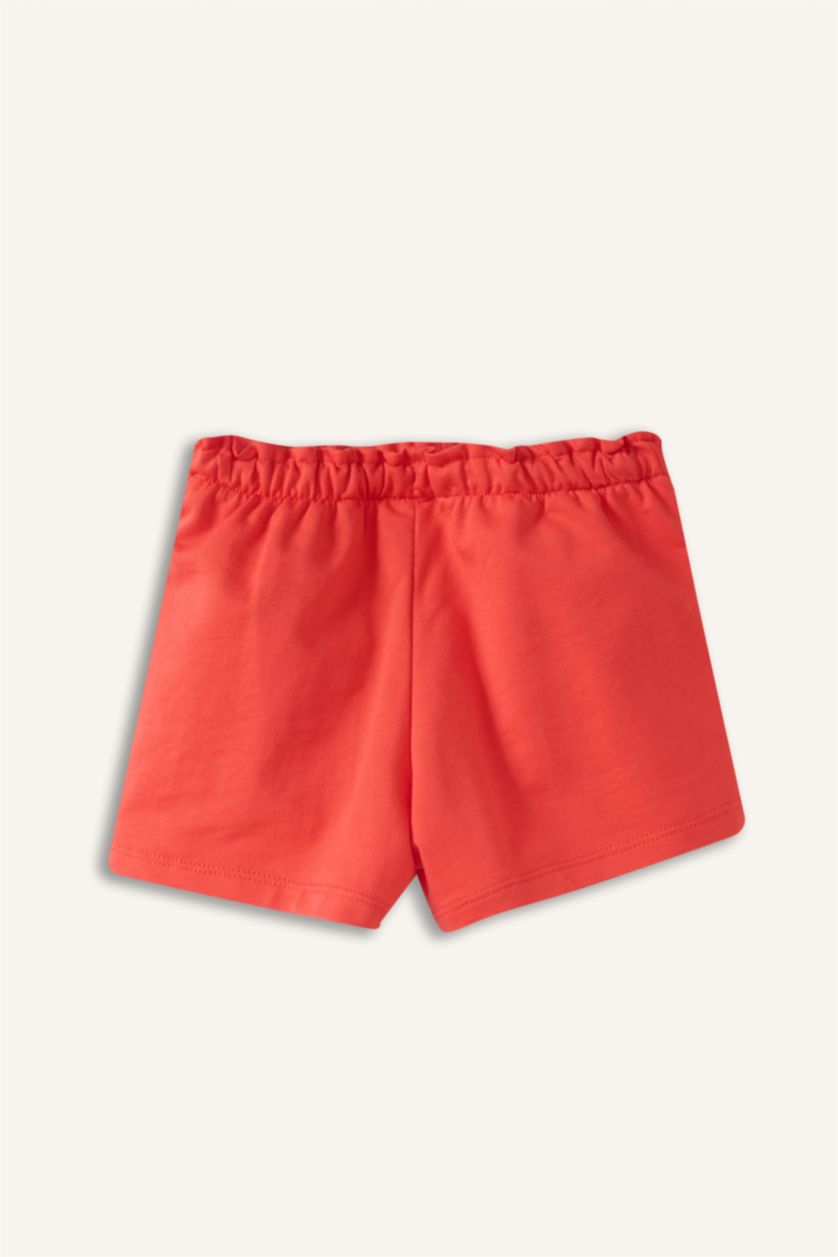 Kız Bebek Kırmızı Penye Şort Kız Bebek