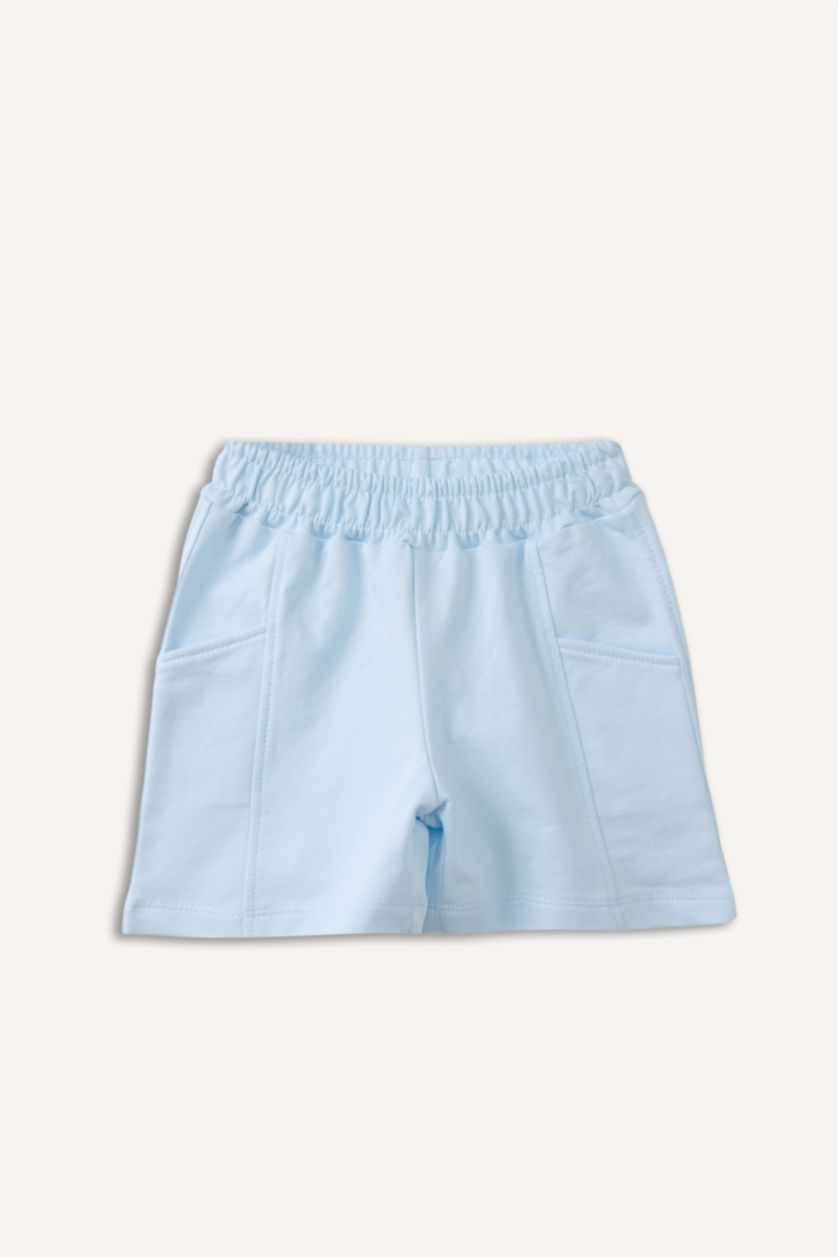 Kız Bebek Açık Mavi Kız Bebek Şort