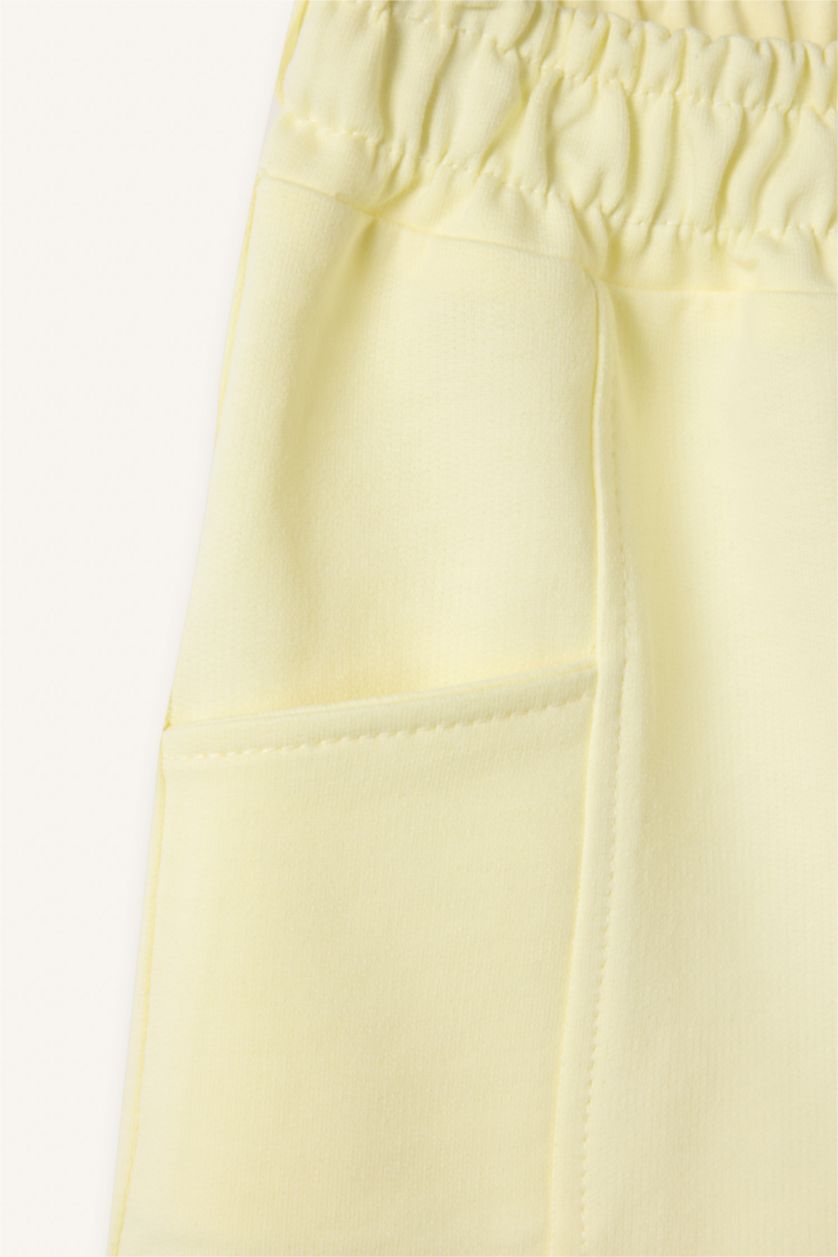 BABY GIRL Light Yellow Baby Girl Normal Waist Shorts