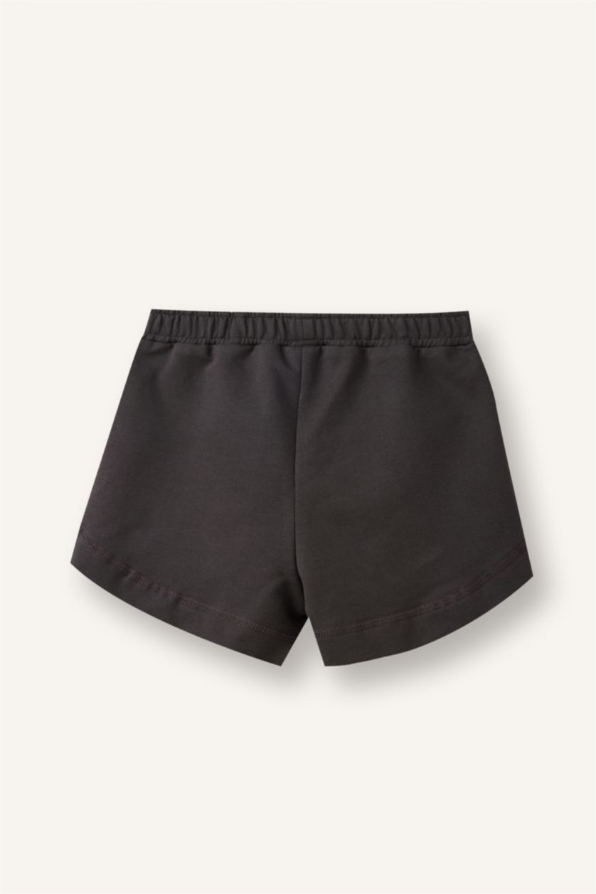 BABY GIRL Anthracite شورت بيبي بناتي وخصر مطاطي