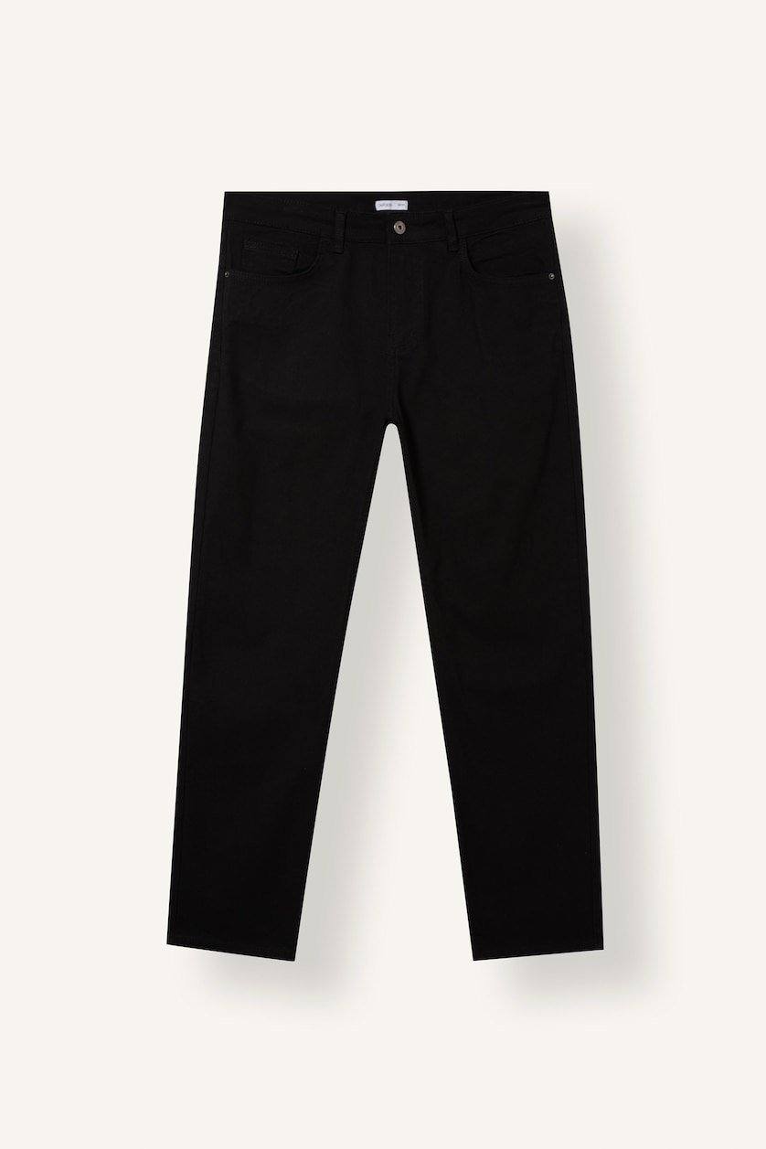 Erkek Siyah Tapered Fit Pantolon