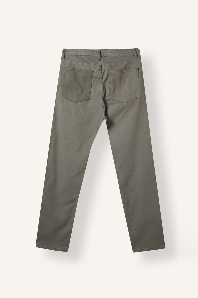 Men Khaki Regular Fit Normal Waist Straight Leg Trousers