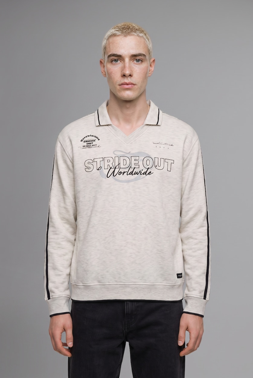Ерлер Сұр Меланж Boxy Fit свитшот
