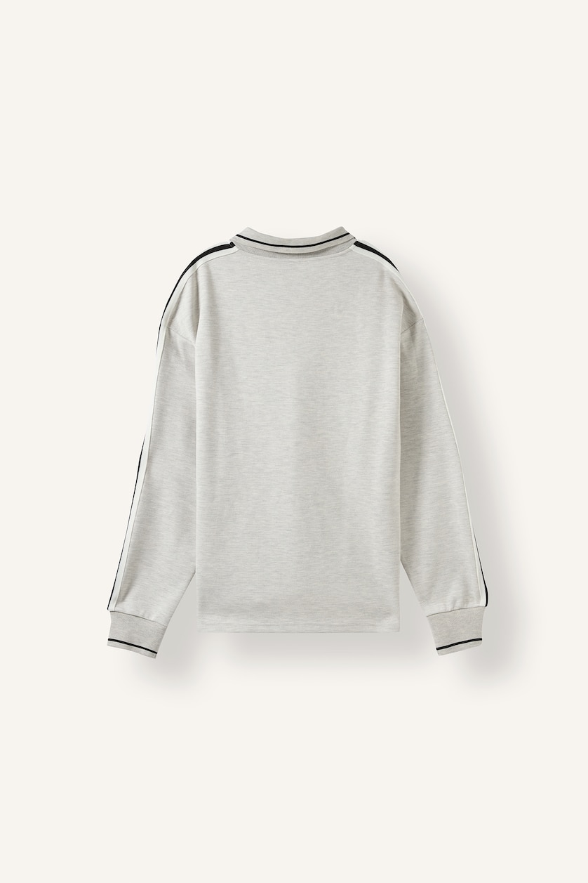 Мужчины Серый меланж Свитшот Boxy Fit