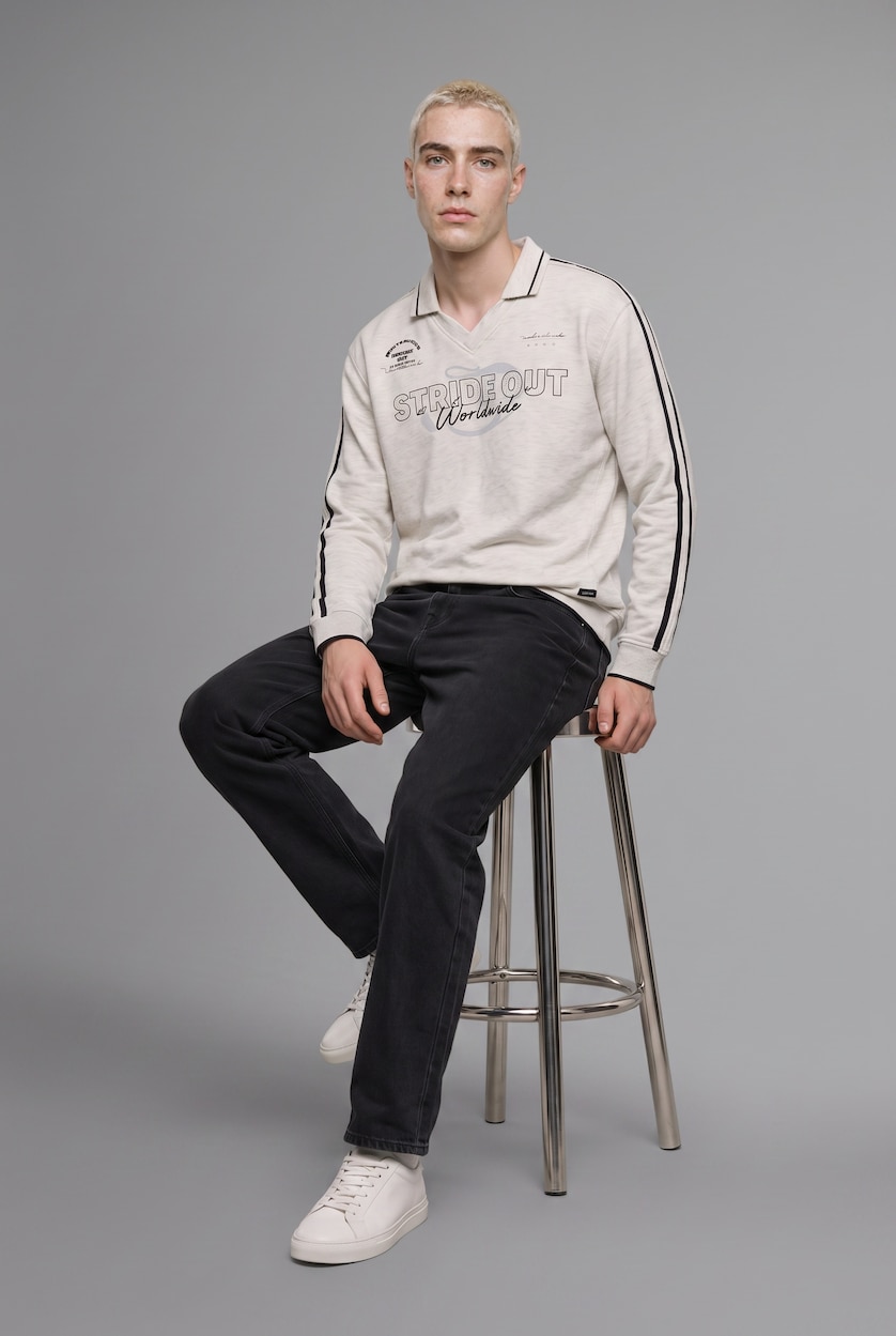 Ерлер Сұр Меланж Boxy Fit свитшот