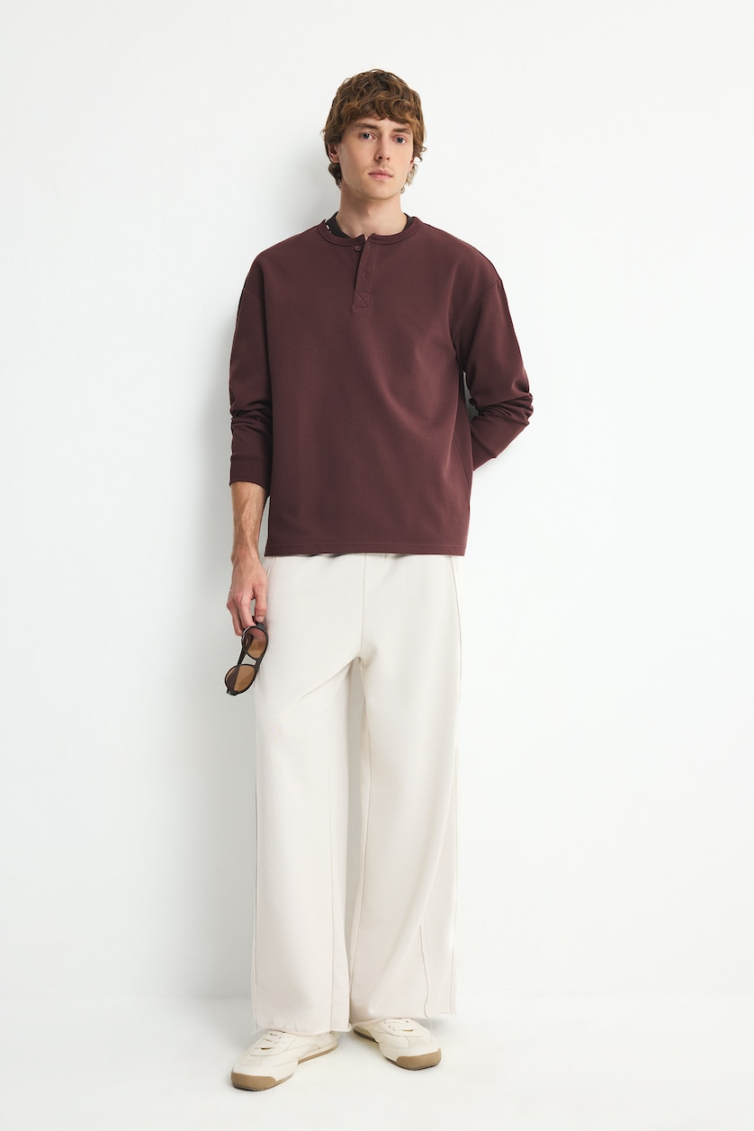 Ерлер Қою Бордо Boxy Fit свитшот