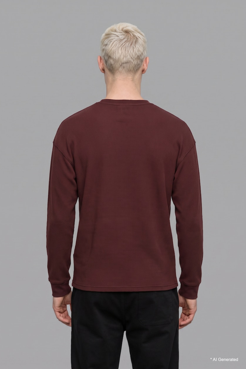Ерлер Қою Бордо Boxy Fit свитшот