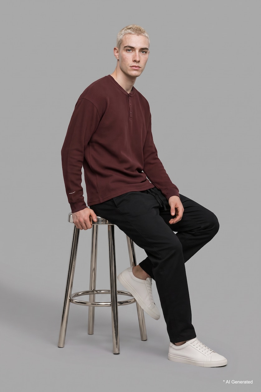 Ерлер Қою Бордо Boxy Fit свитшот