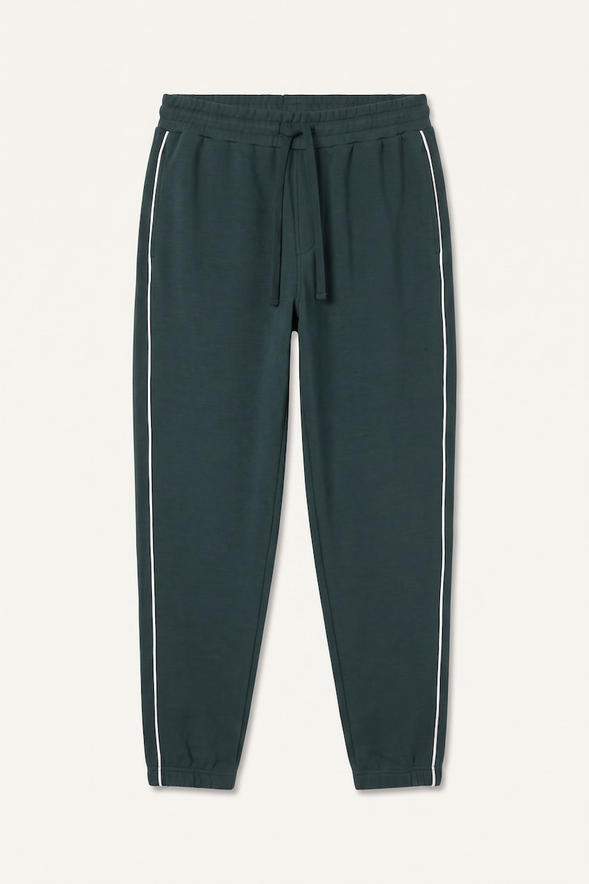 Men Dark Green Regular Fit Trousers