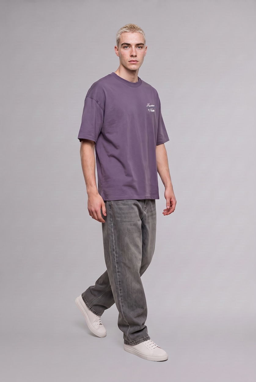 MAN Purple Loose Fit Short Sleeve T-Shirt