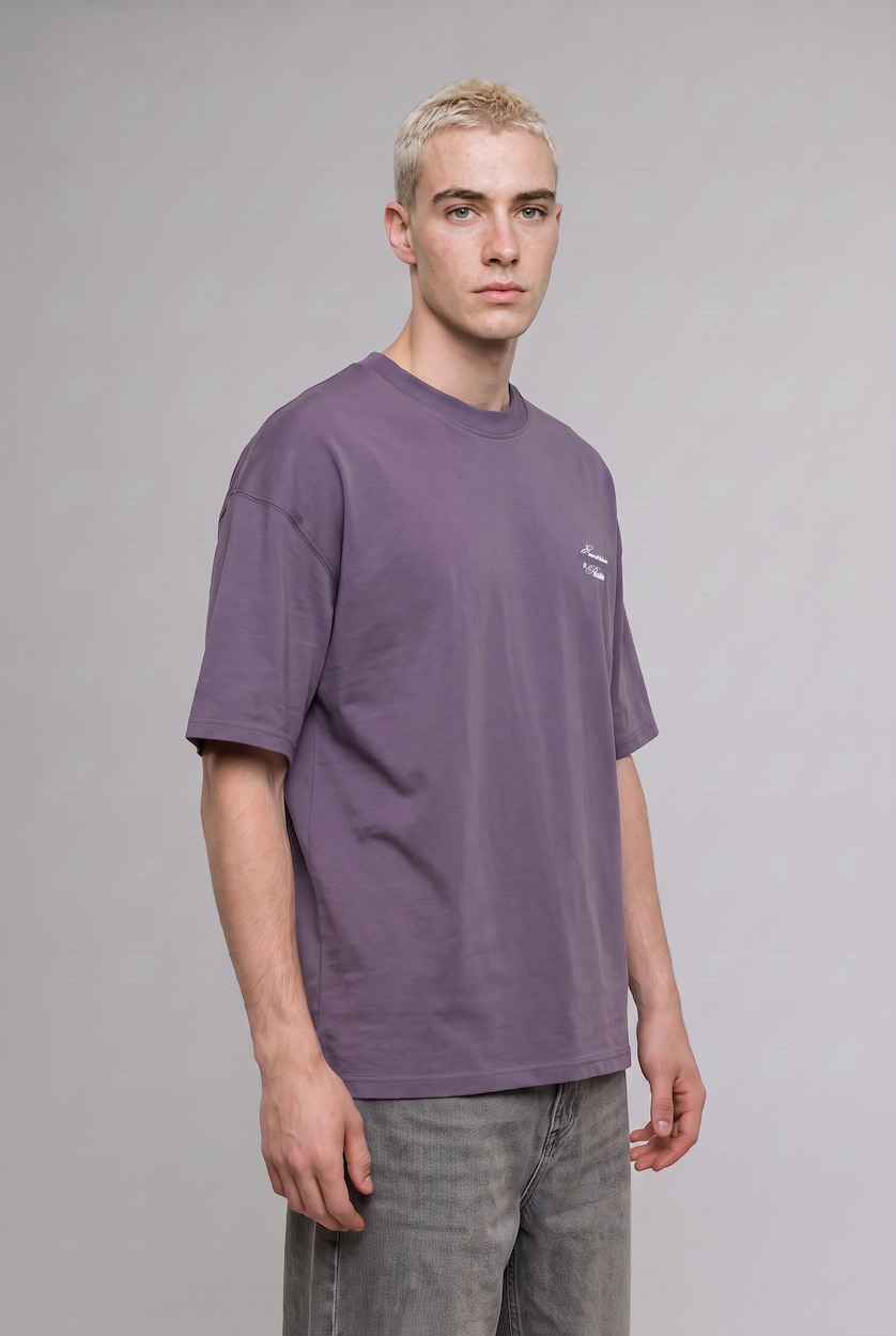 MAN Purple Loose Fit Short Sleeve T-Shirt