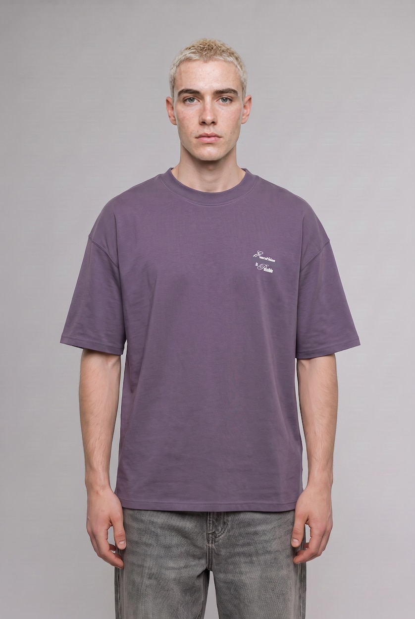 MAN Purple Loose Fit Short Sleeve T-Shirt