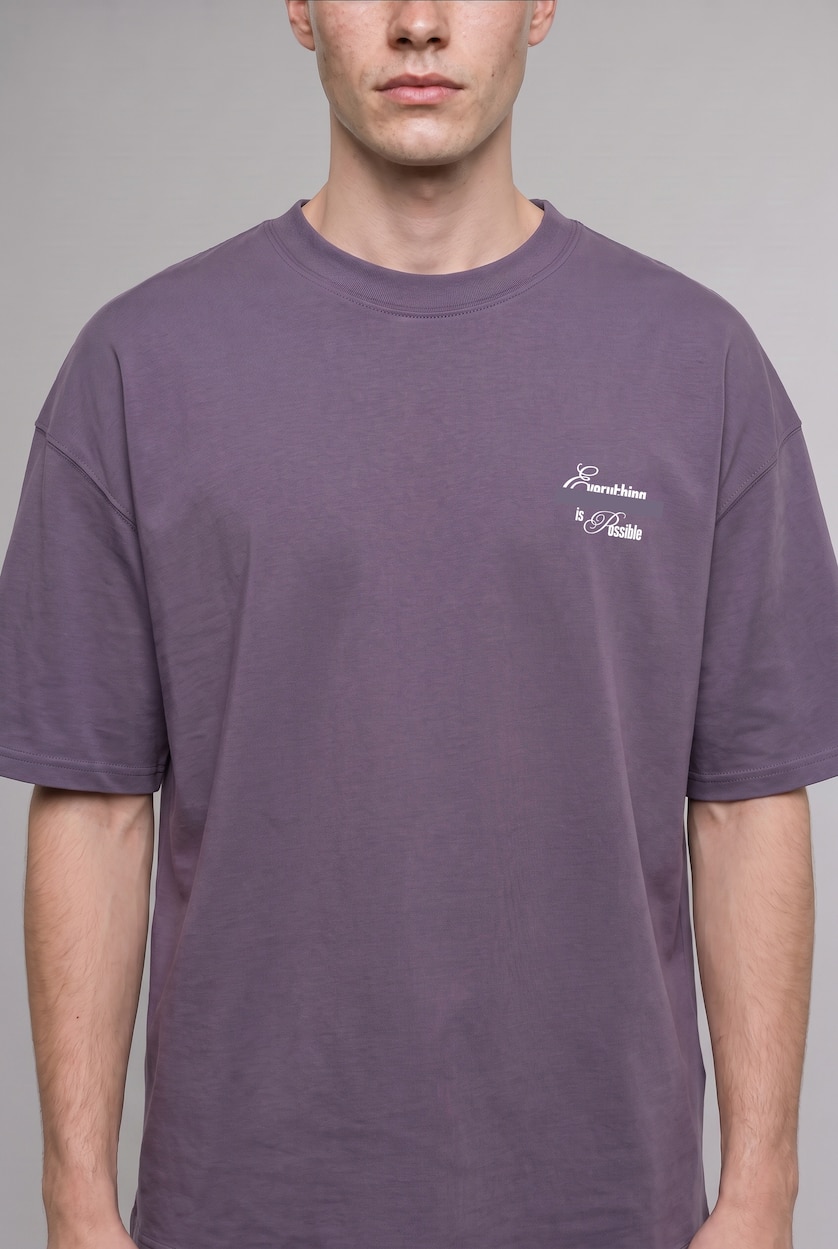 MAN Purple Loose Fit Short Sleeve T-Shirt