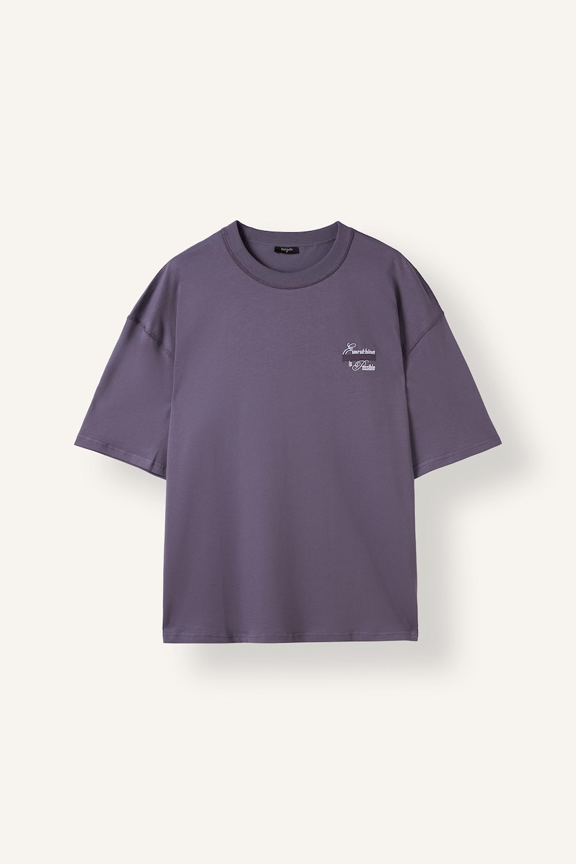 MAN Purple Loose Fit Short Sleeve T-Shirt