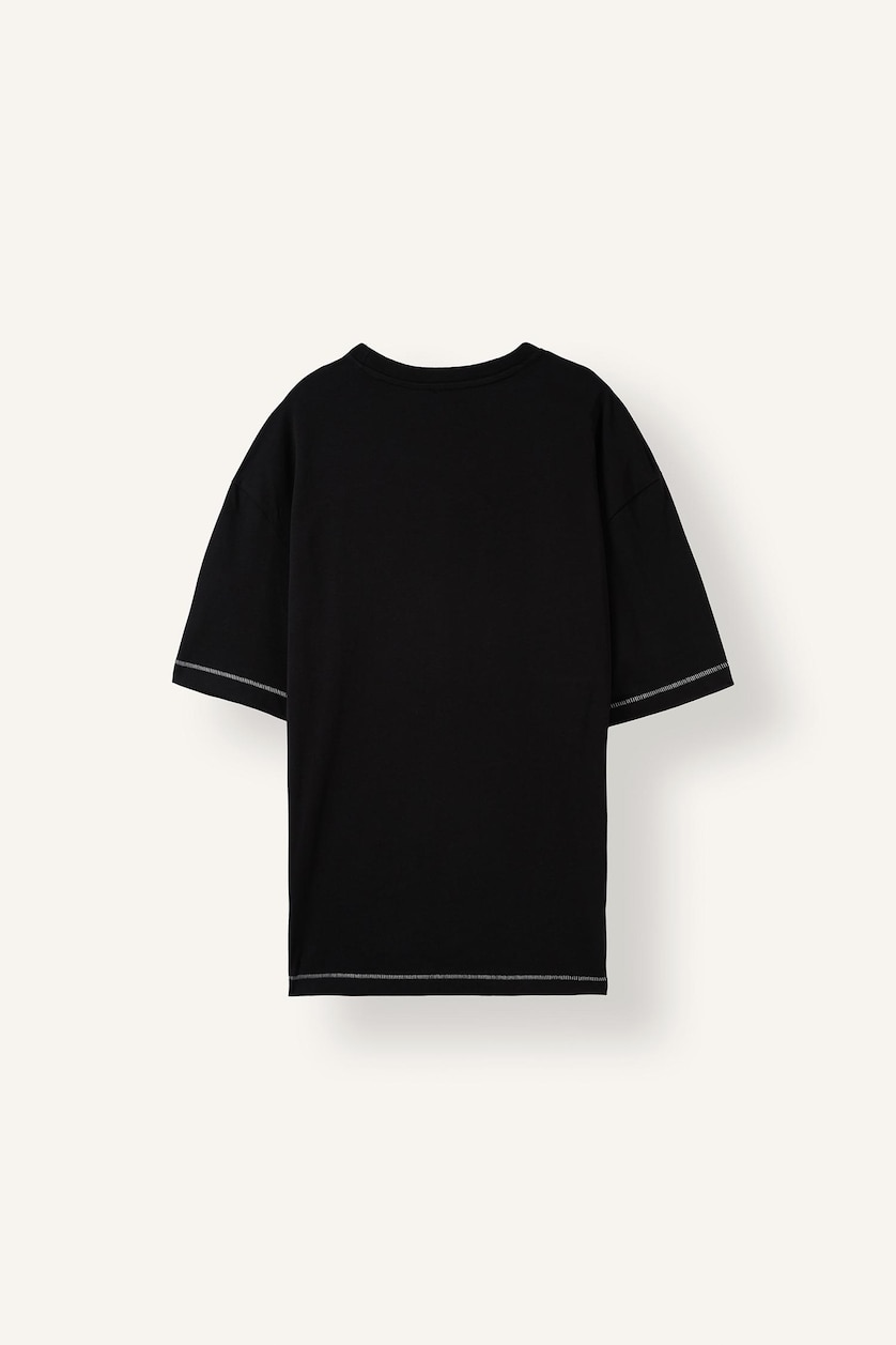 Ерлер қара Boxy Fit футболка
