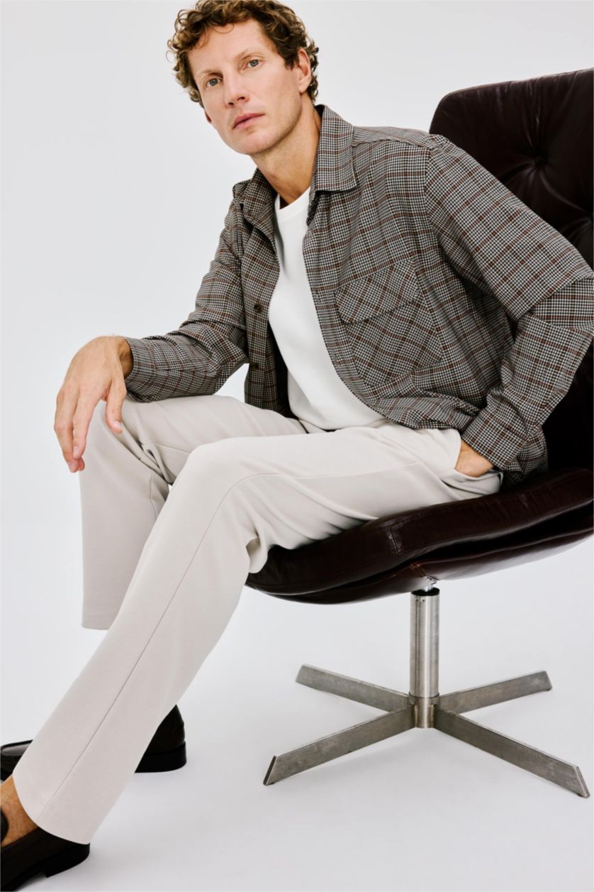 MAN Brown Boxy Fit Long Sleeve Shirt