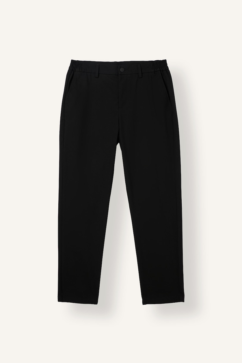 MAN Black Tailored Fit Classic Fabric Trousers