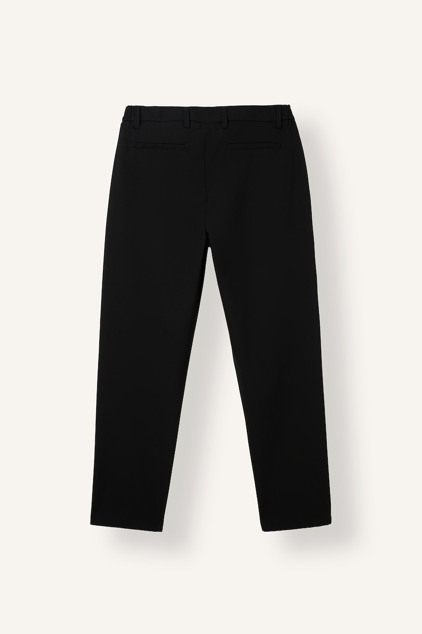 MAN Black Tailored Fit Classic Fabric Trousers