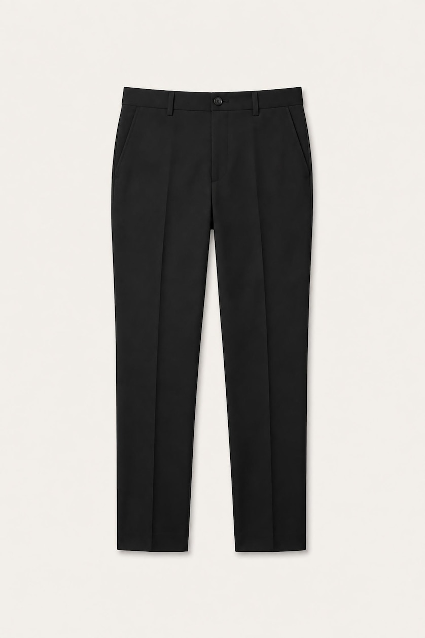 Men Black Tailored Fit Trousers