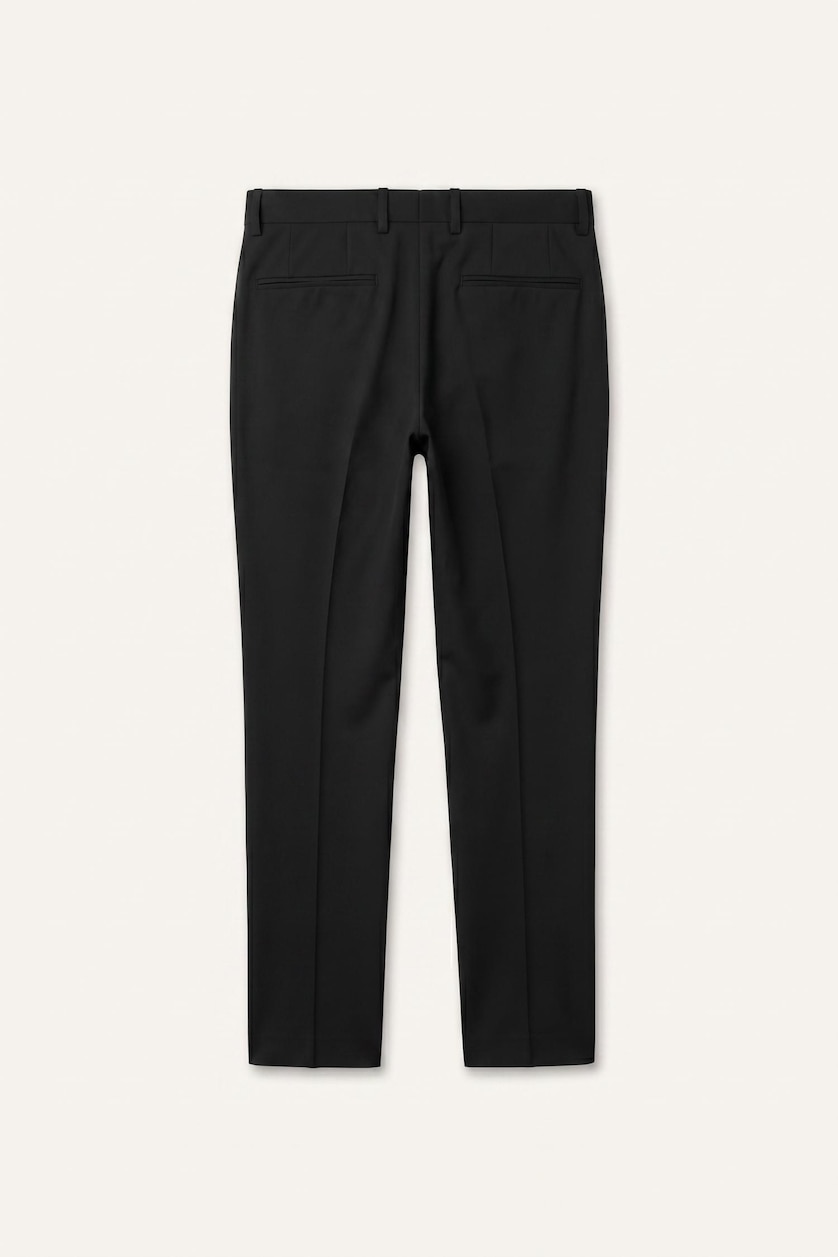 Men Black Tailored Fit Trousers