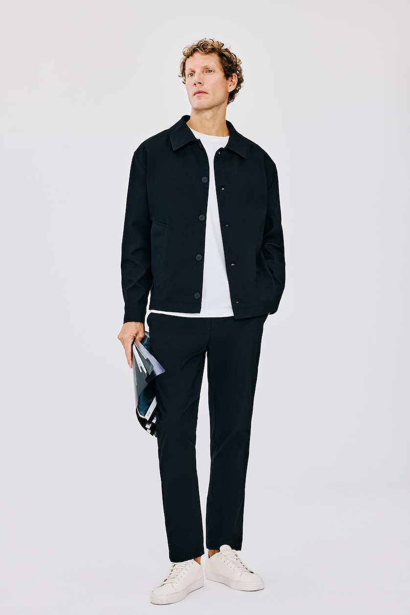 HOMME Marin Pantalon longueur cheville Coupe ajustée