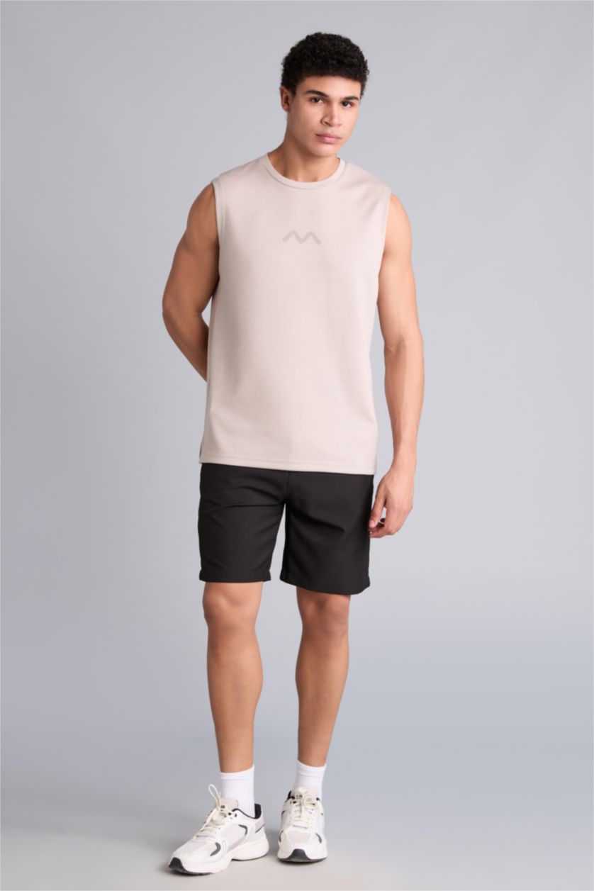 Men Stone Standard Fit modal Crew Neck Sleeveless Tank Top