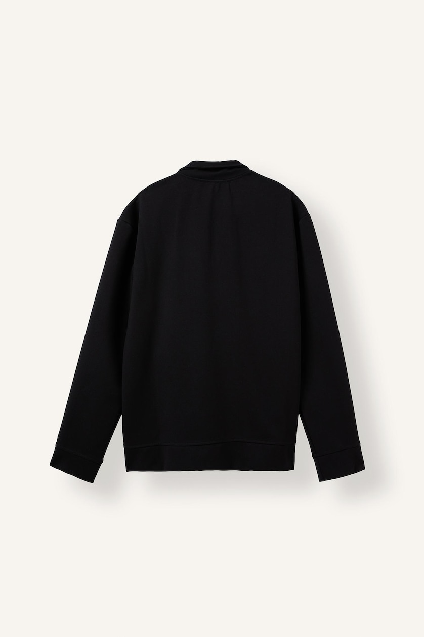 MAN NAVY Regular Fit High Neck Zippered Cardigan