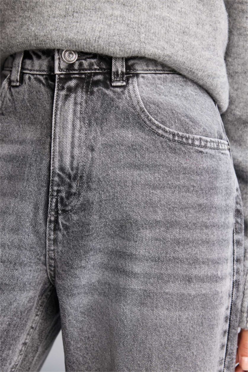 Әйелдерге Сұр Straight Wide шалбар