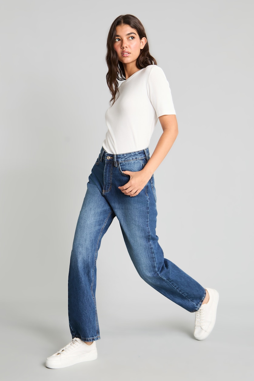 Женщины Голубрй Брюки 90's Wide Leg