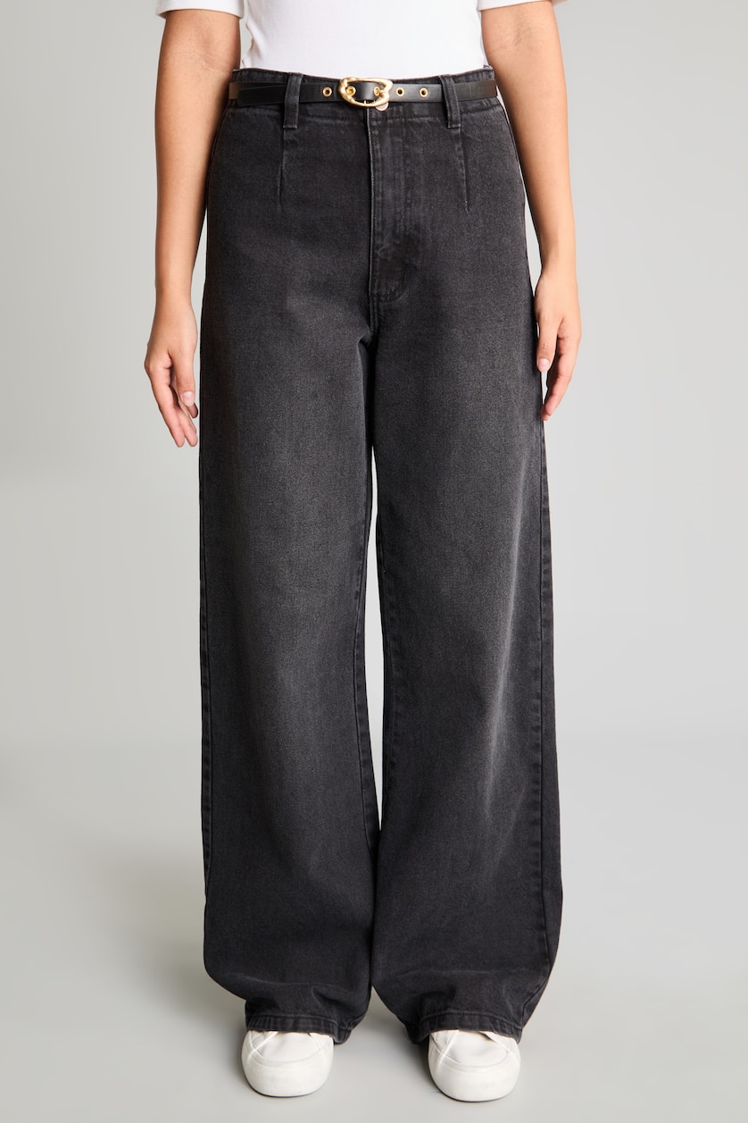 Женщины Черный Брюки Wide Leg