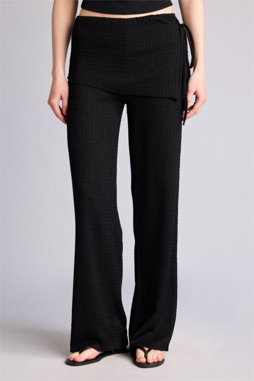 Women Black Wide Leg Trousers