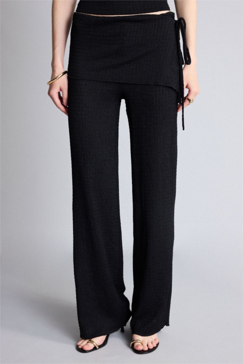 نساء أسود Wide Leg Trousers