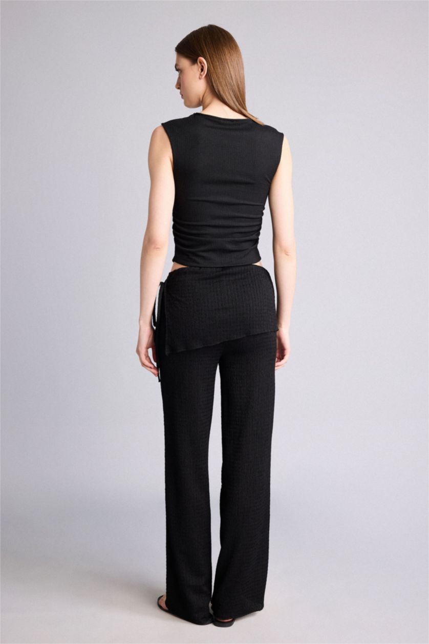 Women Black Wide Leg Trousers