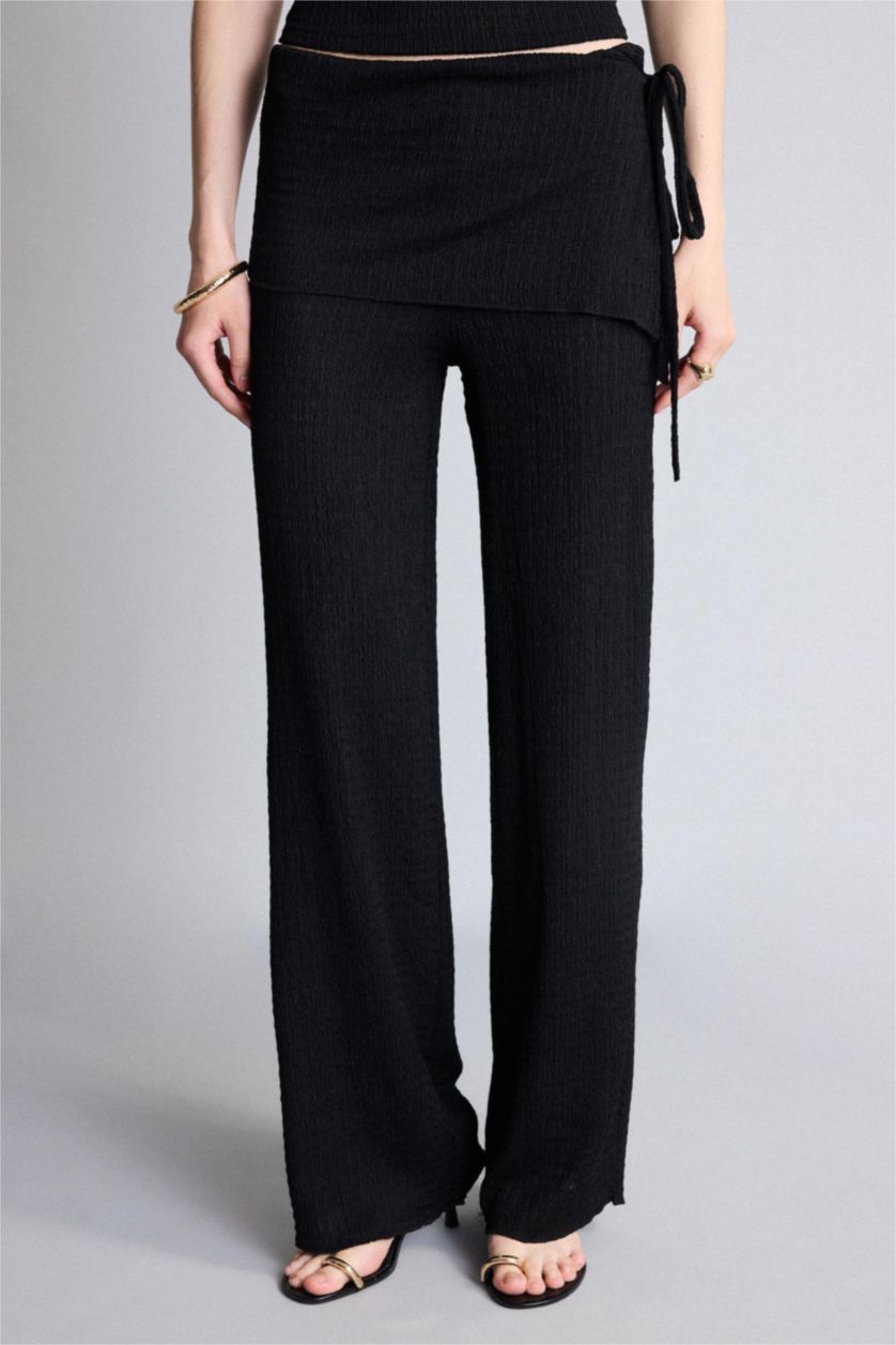WOMAN Black Wide Leg Trousers