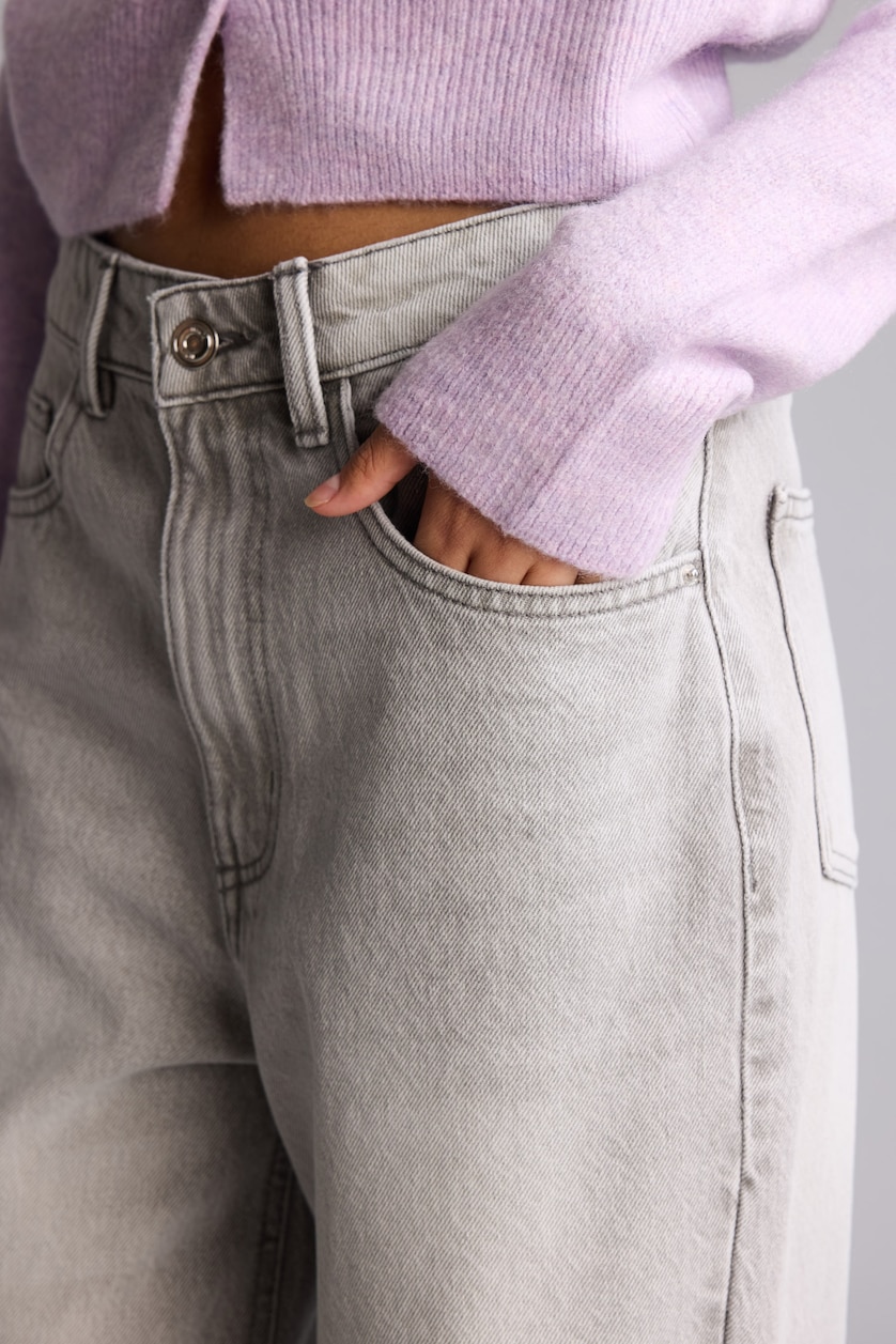 Әйелдерге Сұр Barrel Fit шалбар