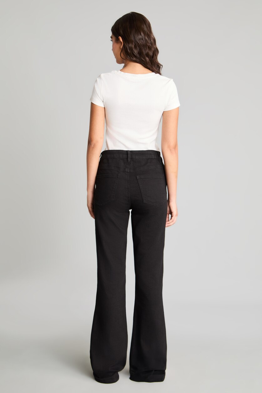 Женщины Черный Брюки Mia Flare Fit