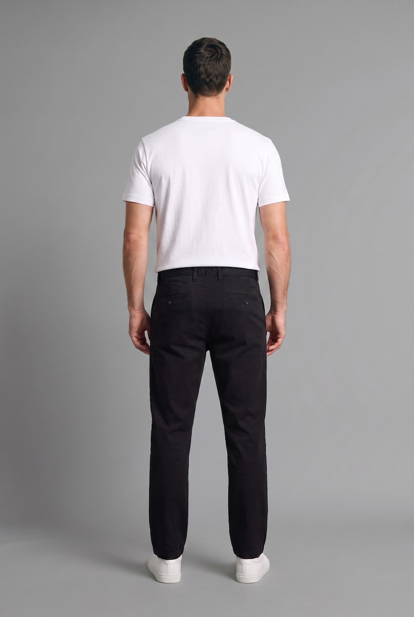 Man Black Relax Fit Trousers