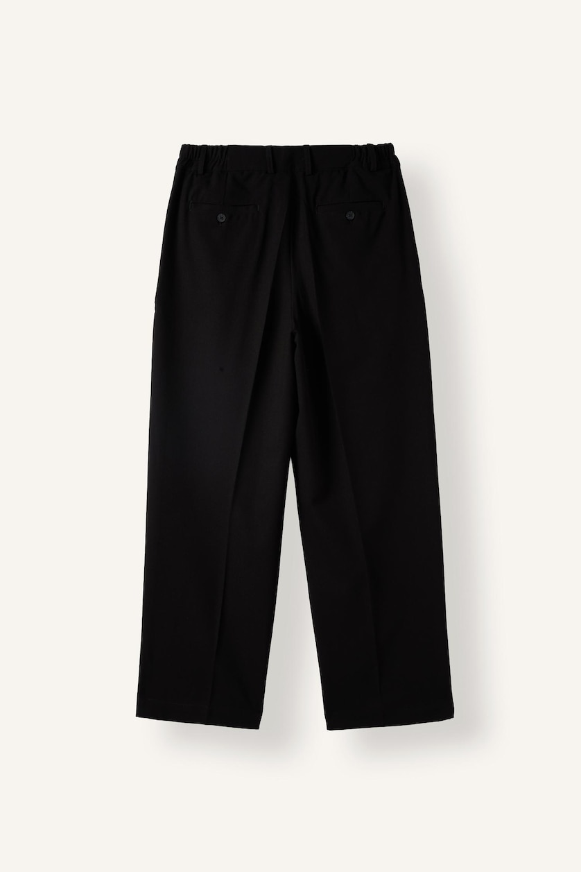 Man Black Wide Leg Trousers