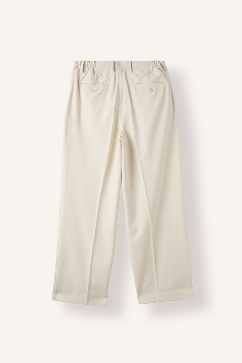 Men Ecru Wide Leg Trousers