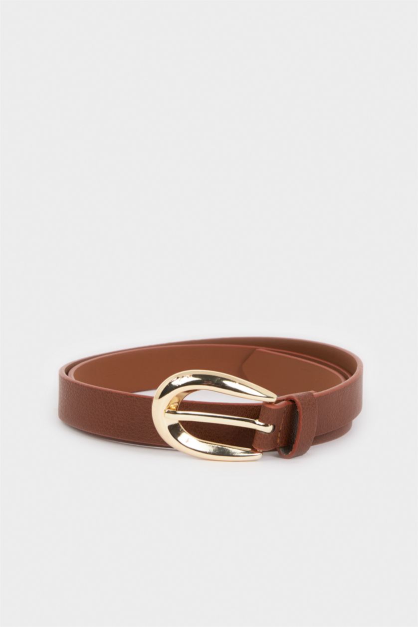 Kadın Taba Kadın Oval Toka Suni Deri Günlük Kemer