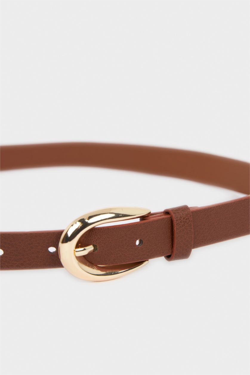 Kadın Taba Kadın Oval Toka Suni Deri Günlük Kemer