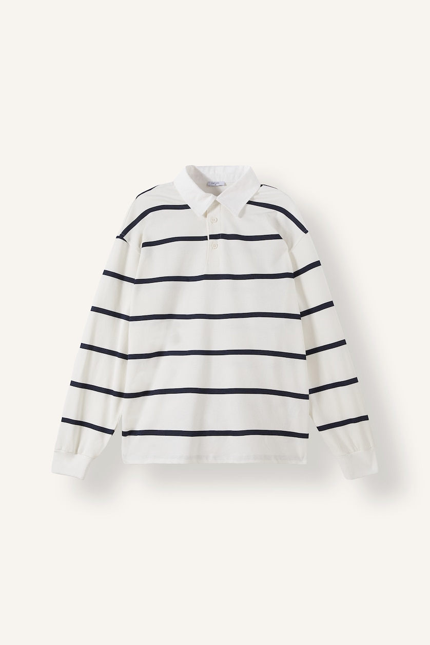 Erkek Lacivert %100 Pamuk Relax Fit Sweatshirt