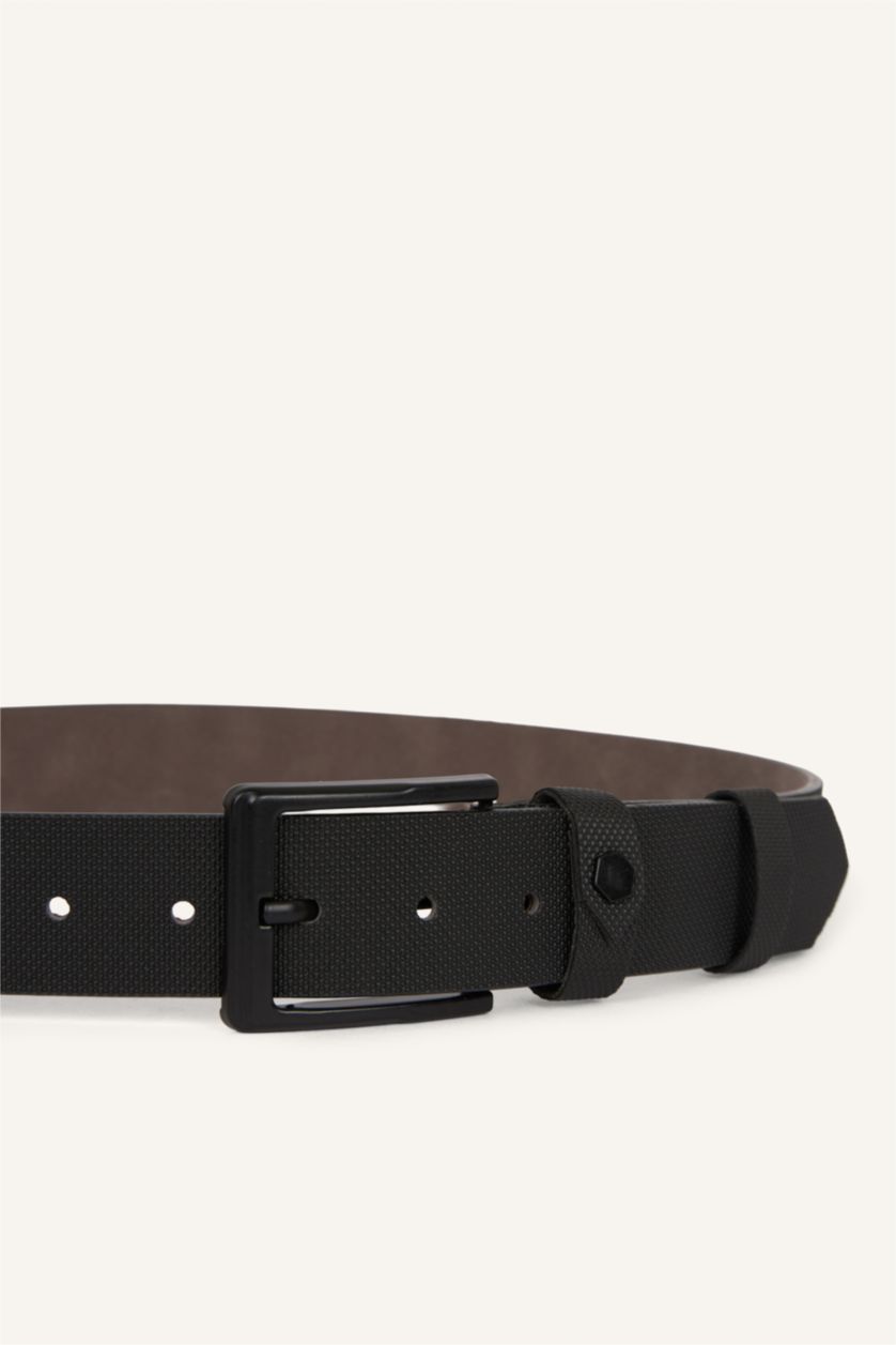 Erkek Siyah Suni Deri Kemer