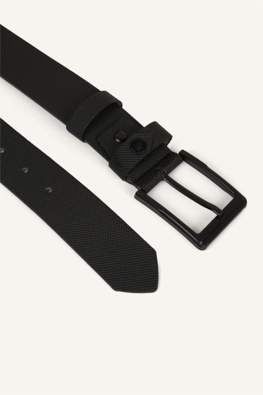 Erkek Siyah Suni Deri Kemer